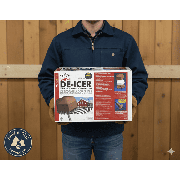 API 3-in-1 De-Icer 1500W Floating Sinking Drain Plug Stock Tank Heater 100–300gal