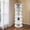 7-Tier Circle without Raised Base, variant on Wohh 6-Tier Circle Rotating Shoe Rack Tower 360° Lazy Susan Spinning Shoe Freestanding Shoe Carousel with High Base for 24 Pairs, Space Saving Footwear Display Stand Organizer Storage for Closet