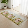 thumbnail image 6 of Kitchen Runner Rugs, Country Sunflower Farmhouse Pig 2'x6' Throw Rug with Tassels, Farm Animal Flower Wood Board Washable Soft Floor Carpet Runner for Hallway Bedroom Bathroom Laundry Room, 6 of 9