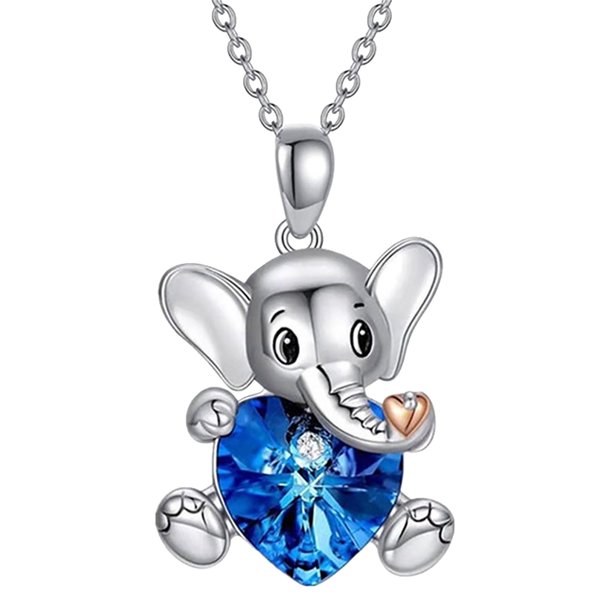 Elefante Personalizar Corazón Collar para Mujeres Collar Collar Memorial Colgante Joyería Regalo