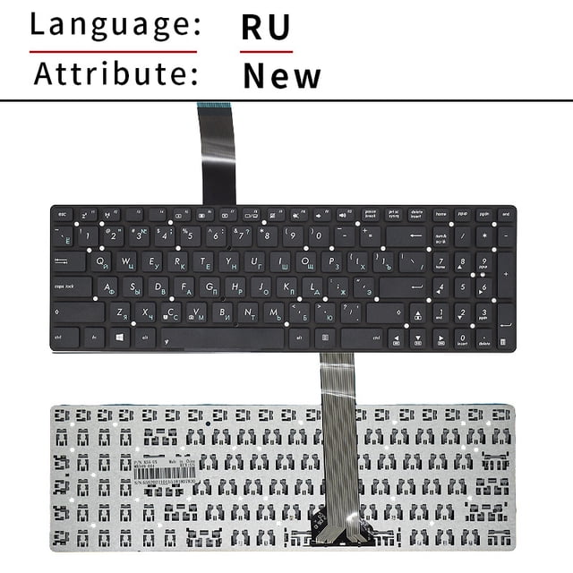 Clavier d'Ordinateur Portable US/RU/SP pour ASUS K55V K55A K55VD K55VJ K55VM K55VS A55 A55XI A55DR R500v R700V F751 X751 X752 RU Neuf