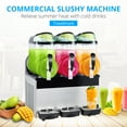 thumbnail image 2 of Commercial Slushy Machine 15L X 3, Garvee 11.88 Gallon Margarita Machine, 600W Frozen Drink Machine, Food-Grade PC Tanks & Stainless Steel, for Restaurants Bars Pool Parties, 2 of 9