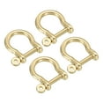 thumbnail image 1 of Unique Bargains D-Ring Shackle, 4 Pack 15mm Inner Width Solid Brass Screw Hook Small Bow Shackles, 1 of 5
