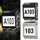 thumbnail image 5 of Placa de puerta Naiovety Solar de acero inoxidable Iluminada resistente al agua, 5 of 6