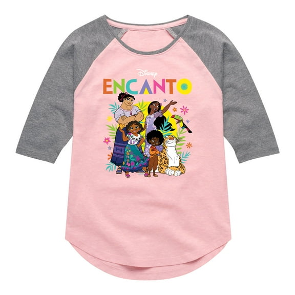 Disney's Encanto - Encanto Character Group - Toddler And Youth Girls Raglan Graphic T-Shirt
