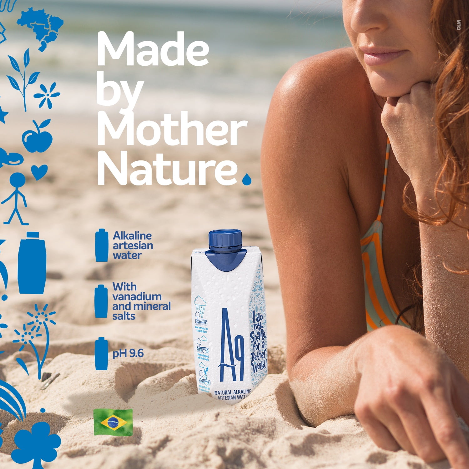 A9 ALKALINE WATER 500ML 16.9 FL OZ TETRAPACK