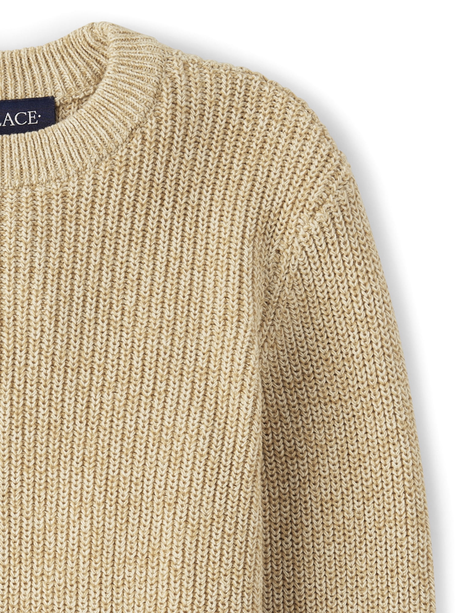 The Children's Place Boys Long Sleeve Crewneck Shaker Stitch Sweater, Sizes S-XXL