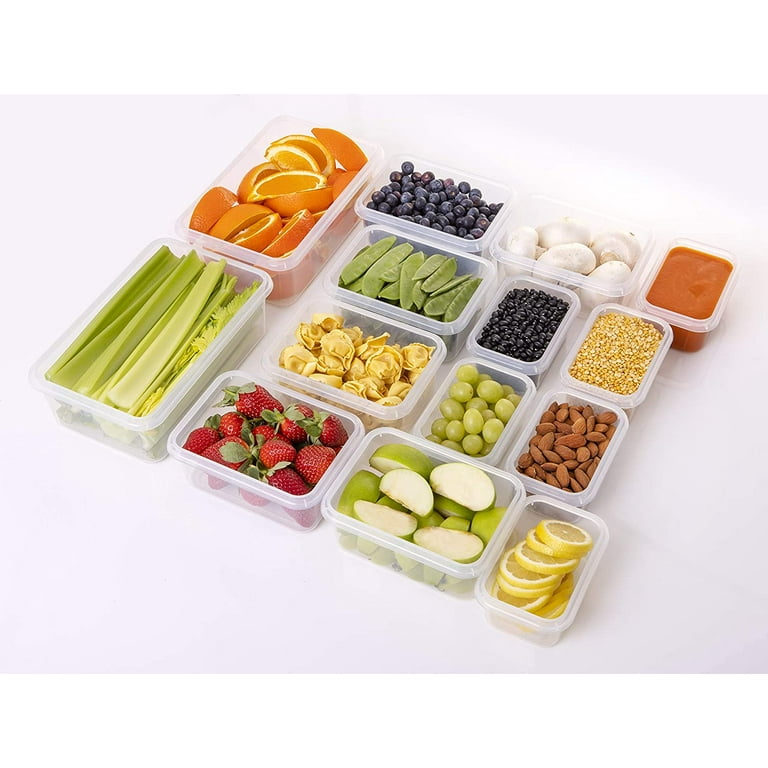 28 Pieces Food Storage Plastic Containers with Lids,Airtight Leak