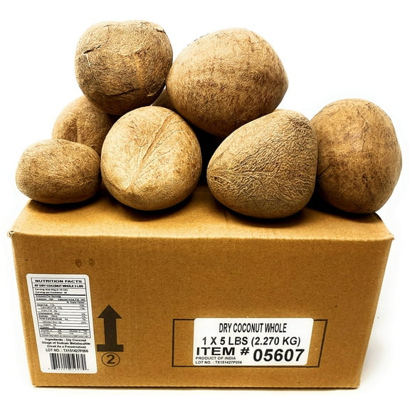 Rani Coconut (Copra) Dry Whole 80oz (5lbs) 2.27kg Bulk ~ Raw (Uncooked, Unsweetened) ~ All Natural | Vegan | Gluten Friendly