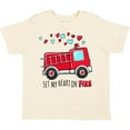 thumbnail image 3 of Inktastic Set My Heart on Fire Valentine Fire Truck with Hearts Boys or Girls Toddler T-Shirt, 3 of 5