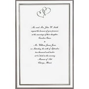 Wilton Silver Sweetheart Invitations, 50 Count