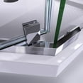 thumbnail image 6 of Prism 42 Inch x 74-3/4 Inch Frameless Neo-Angle Pivot Shower Enclosure with Corner Drain Shower Base, 6 of 16
