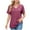 Wine-14, variant on STETMN Loose Fit Cotton Tee for Women Solid V-Neck Short Sleeve Tops Casual T-shirt for Summer
