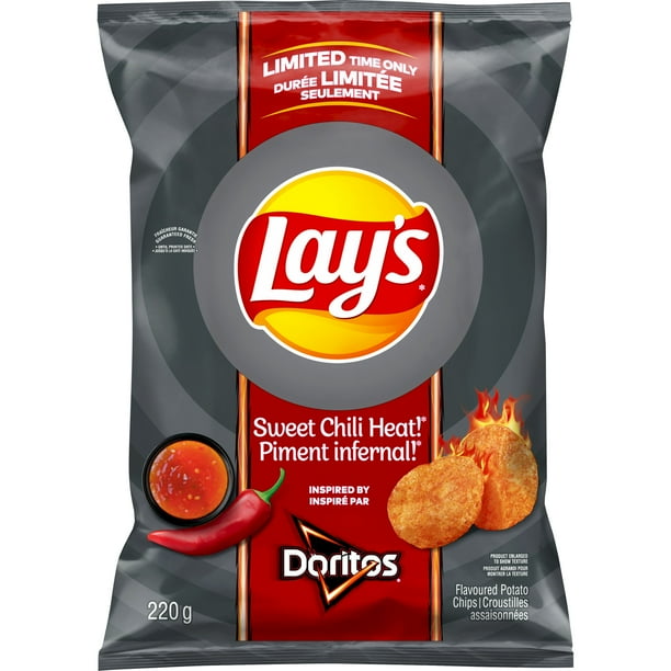 Lay's Sweet Chili Heat Potato Chips, 220g Walmart.ca