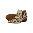 thumbnail image 5 of Women Snake Embossed Layered Vamp Stacked Chunky Heel Ankle Booties 18338, 5 of 6