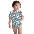 thumbnail image 3 of Daiia Cute Rabbit Easter Printed Unisex-Baby Short Sleeve Onesies Bodysuits Baby Climbing Clothes Soft and Comfortable Romper with Expandable Shoulder Design-9M, 3 of 8