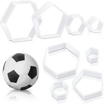 Football Pattern Cookie Cutters Cake Fondant Hexagon Cutter for Kitchen DIY Decorating Tools