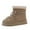 Khaki, variant on Women's Winter Snow Boots Short Ankle Booties with Fur Lace-Up Round Toe Warm Non-Slip Shoes for Cold Weather
