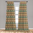 thumbnail image 5 of Ambesonne Egyptian Curtains, Lily Scarab, Pair of 28"x63", Multicolor, 5 of 5