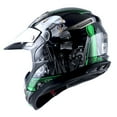 thumbnail image 4 of 1STORM MOTORCYCLE BIKE FULL FACE HELMET HGXP14B BOOSTER Skull Green, 4 of 5
