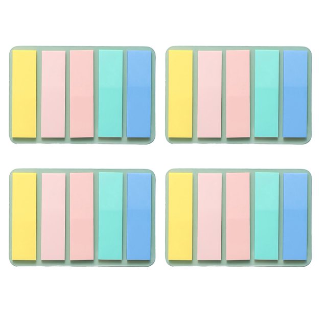 Colorful Sticky Flags 4pcs Sticky Index Tabs Sorting Paper Stationery Labels Fluorescent Index Sticker for Home Office School