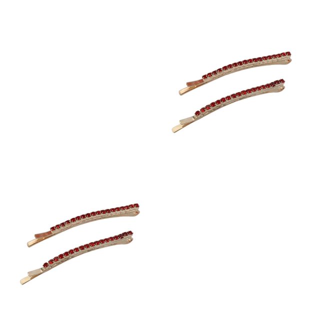 Qarigey 1 par de horquillas con diamantes de imitación, Clip lateral, tocado de aleación de estilo coreano, modelo 2 Type2 NO2 Qarigey CBP253621