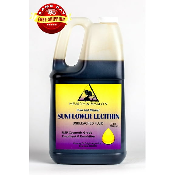 LECITHIN SUNFLOWER UNBLEACHED FLUID LIQUID EMULSIFIER EMOLLIENT PURE 7 LB