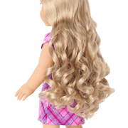 American Girl Truly Me 125 18 inch Doll Long Curly Blonde Hair Green Eyes