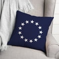 thumbnail image 3 of Creative Products Blue Vintage Flag 18x18 Spun Poly Pillow, 3 of 3