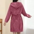 thumbnail image 5 of Womens Towelling Dressing Gowns Full Length - Womens Cotton Waffle Robe, Full Length Bathrobe Loungewear Long Robe Soft Changing Robe Warm Towelling Robe Plush Bathrobe For Sleepwear Pink Free Size, 5 of 5
