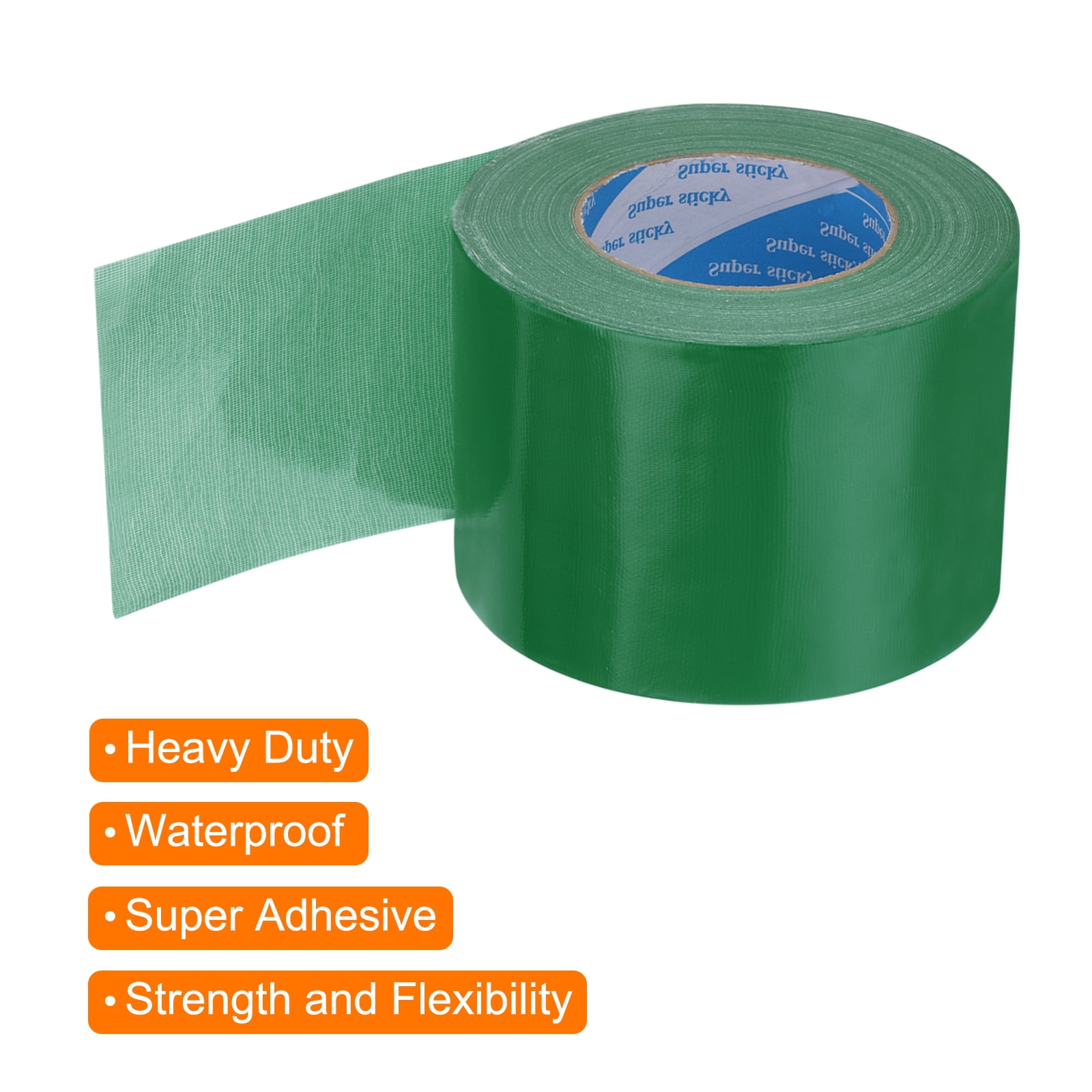 Heavy Duty Duct Tape, 4 Inch x 55 Yard Waterproof Flexible Hand Tear Strong Adhesive Duct Tapes, Green