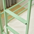 thumbnail image 4 of Ktaxon Metal Twin over Twin Bunk Bed with Ladder and Guardrails, Green, 4 of 8
