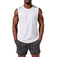 thumbnail image 3 of Men Sleeveless Shirt Set Quick Dry Tank Top for Running Beach Fitness Muscle Shirt Lightweight Breathable Athletic Wear, 3 of 7