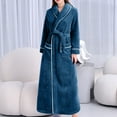 thumbnail image 2 of MuZeFu Robes for Women Terry Cloth Womens Solid Bandage Robe Bathrobe Gown Pajamas Long Sleepwear Pocket Waistband+Belts, 2 of 3