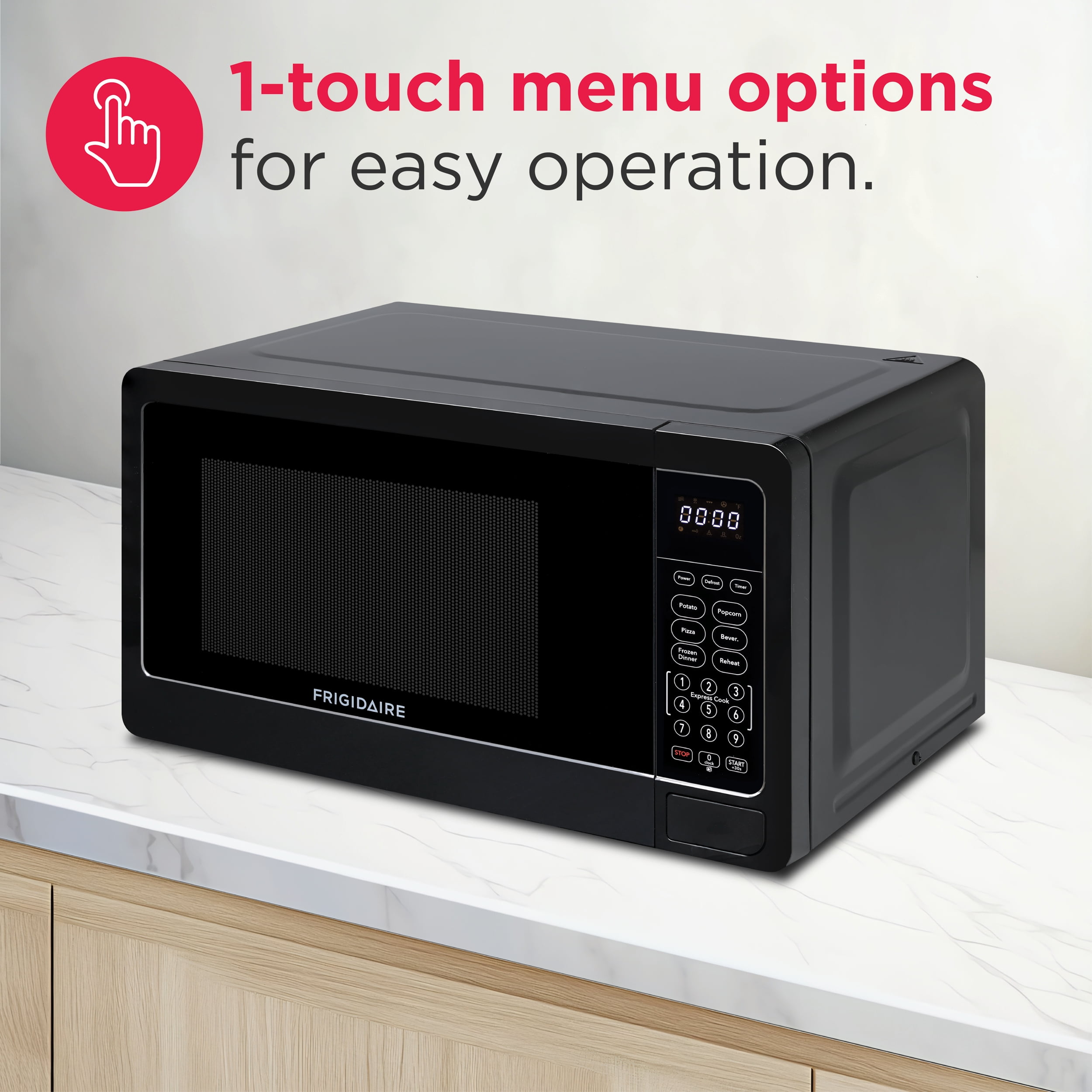 Frigidaire 0.7 Cu. ft. Countertop Microwave Oven, 700 Watt Microwave with 10 Power Levels, Black