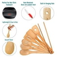 thumbnail image 3 of Wooden Spoons For Cooking 7-Pack – Bamboo Kitchen Utensils Set for Nonstick Cookware (Wooden Spatula, Cooking Spoon & Fork, Turner, Kitchen Tongs) – Wooden Cooking Utensils Set – Bamboo Kitchen Tools, 3 of 6