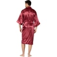 thumbnail image 2 of Intimo Mens' Classic Satin Robe Loungewear Sleepwear Bathrobe, 2 of 5