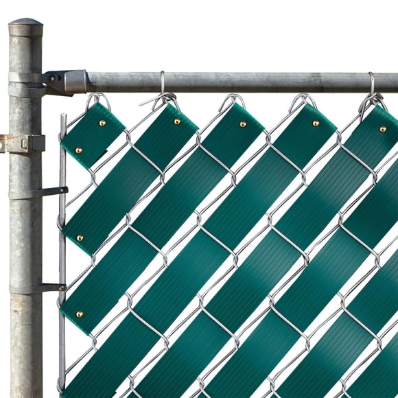 Clôture à Maillons, Rouleau de Ruban de Couverture d'Écran de Confidentialité avec Attaches en Laiton, Design de Panneau Tissé pour Maison, École, Entreprise