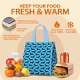 thumbnail image 5 of Blue Dachshunds Dog Insulated Lunch Bag for Women & Adults,Large Portable Soft Cooler Lunch Bag,Thermal Food Storage Tote with Pearl Cotton,8.66L,8.75x5.75x9.5 Inch, 5 of 6