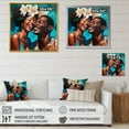 thumbnail image 4 of DESIGN ART Designart "Beautiful Black Couple In Love Iii" Romantic Wall Decor 36 in. wide x 36 in. high, 4 of 5