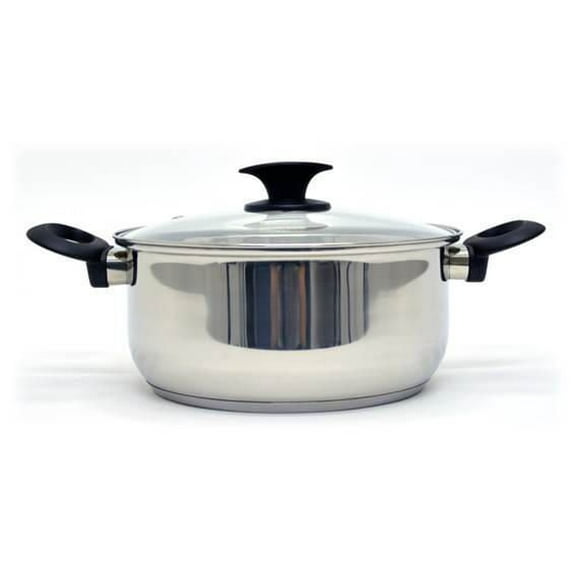 Starbasix Sauce Pan 4.98L With Lid, Non-Stick, Stainless Steel, Aluminum Encapsulated Base, Quick Heat, Dishwasher Safe, Bakelite Handle