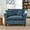 Blue, variant on SEENYOO 46.5" Lounge Sofa, Living Room Couch; Single Lazy Sofa Chair, Padded Backrest and Seat, Dual Armrests, Multi-Room Use, Beige