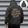 thumbnail image 4 of Christian Hoodies for Men 2025 Smile You Made God's Wake Up List Hoodie with Pockets Hooded Sweatshirt Pullover Tops, 4 of 6