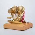 thumbnail image 4 of 4.3CC V-Twin Four-Stroke Gasoline Engine Model - Ready-to-Run Mini Internal Combustion Engine with Retro Design for Motorcycle & Collector Display, 4 of 6