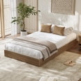 thumbnail image 1 of Wood Bed Frame, Fluted Wooden Platform Bed, Easy Assembly, No Box Spring Needed, Noise Free, 1 of 5