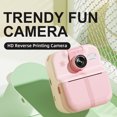 thumbnail image 4 of Kids Instant Print Camera - 24MP HD Rotating Lens Thermal Photo Printer with 2.4 Inch Screen, 1080P Video Recording, Portable Travel Camera Gift for Boys Girls (Pink), 4 of 9