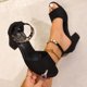 thumbnail image 5 of MKLEKYY Sandalias de Mujer, Estilo Europeo y Retro, de Comercio Exterior, de Talla Grande, Huecas, Ligeras, Con Suela Suave, Informales, para Mujer, 5 of 5