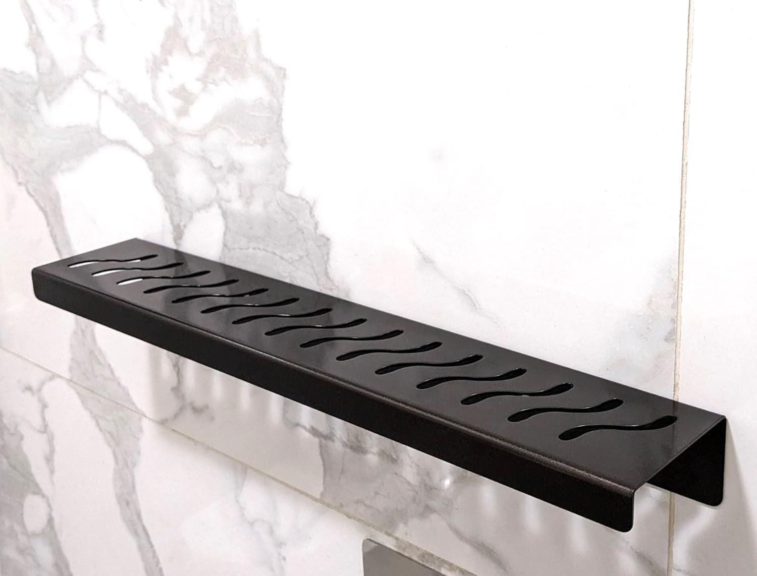SereneDrains Stainless Steel Dark Bronze Shower Shelf for Inside Shower Drill in Wall Mount Small Bathroom Shelf Decor Organizer Rack Caddy Floating