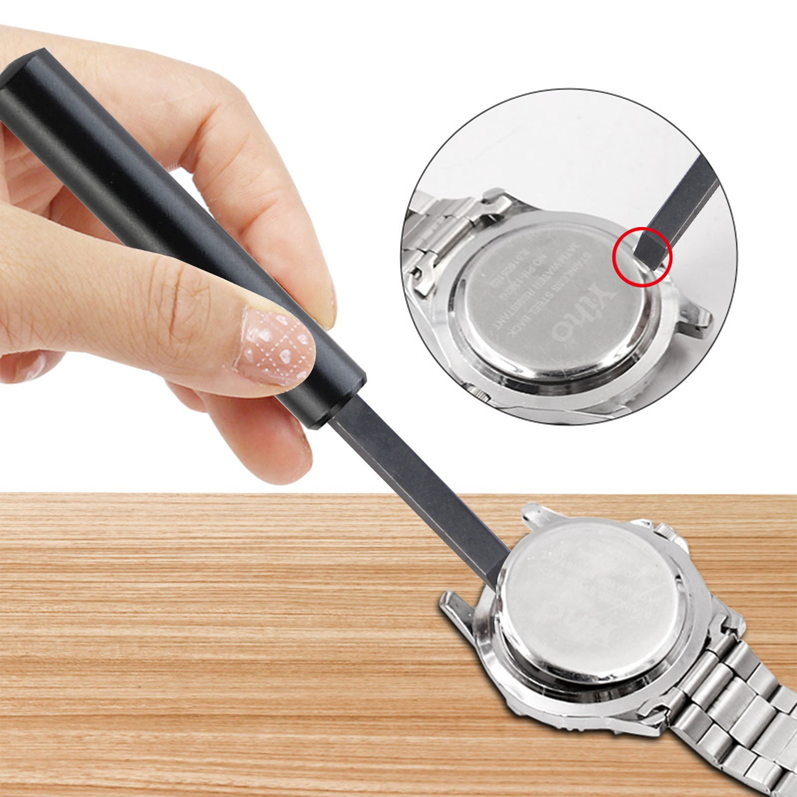 Snap Back Remove Watch Back With Notches Watch Band Back Case