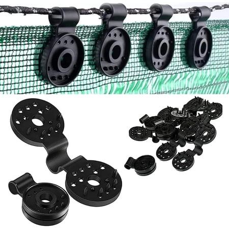 Shade Cloth Plastic Clips, Greenhouse Film Sunshade Net Clip Buckle Canopy Outdoor Garden Tent Fixing Clip, for Sun Shade Net Anti Bird Netting Garden Netting (40Pcs)